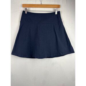 Women With Control By Renée Greenstein Womens A-Line Skirt S Navy Cotton Blend